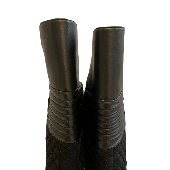 Renvy Black Melina Over The Knee Quilted Boots - Picture 11 of 13